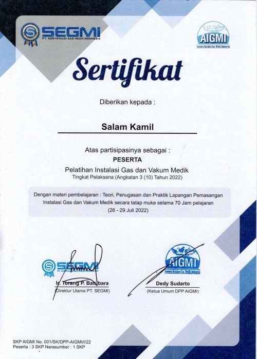 Sertifikat Pelatihan