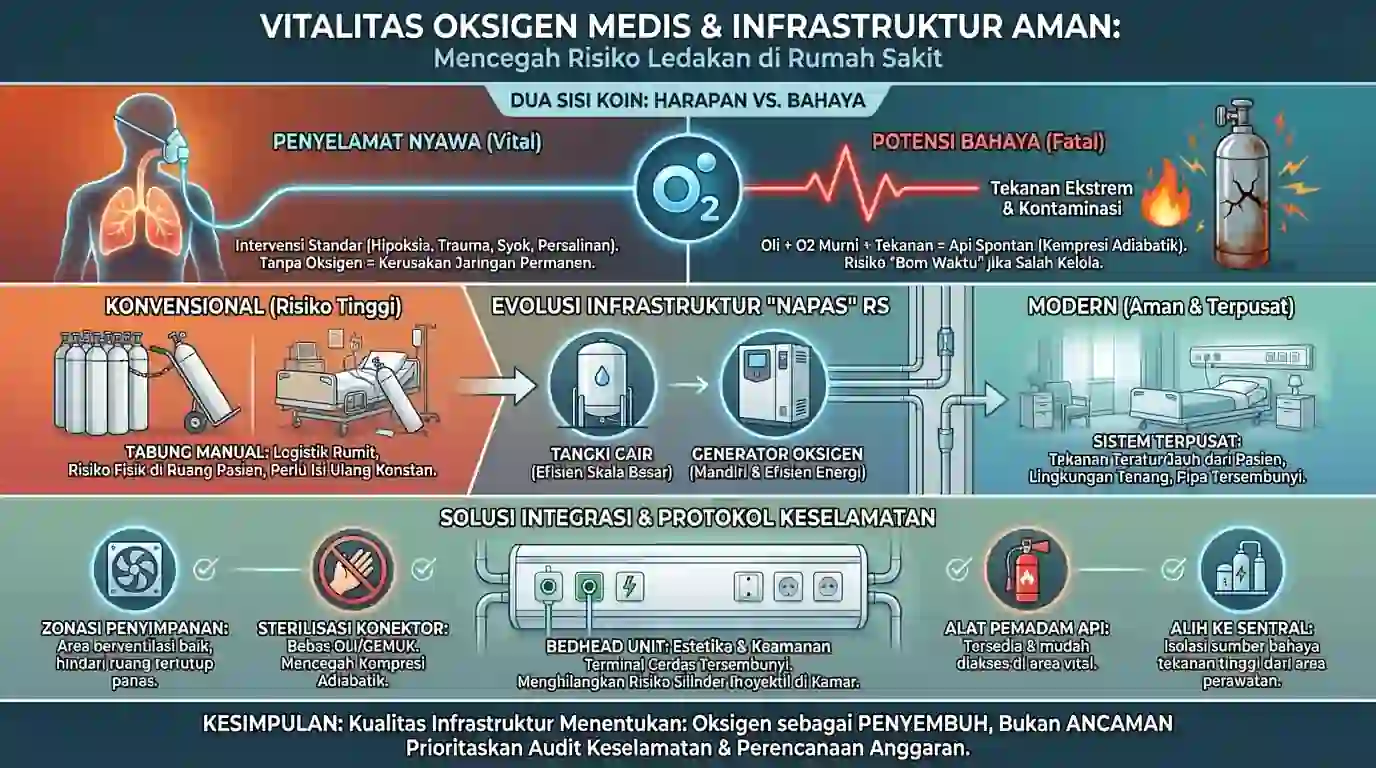vitalisat penting oksigen medis dalam instalasi gas medis dan keamanan untuk rumah sakit