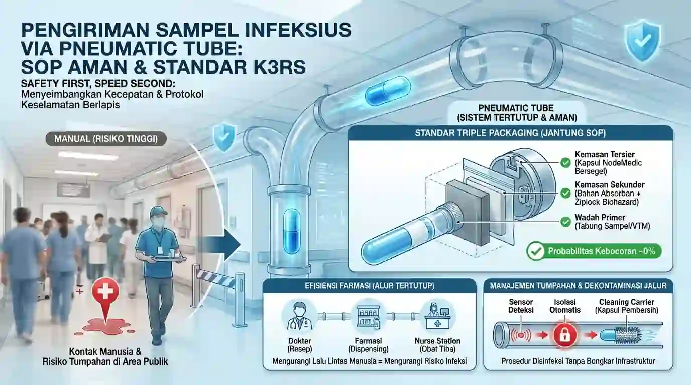 visualisasi prosedur pengiriman Limbah Medis & Sampel Infeksius