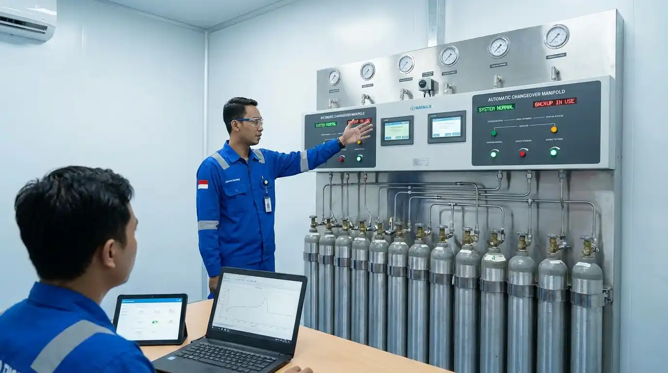 Automatic manifold gas laboratorium rumah sakit