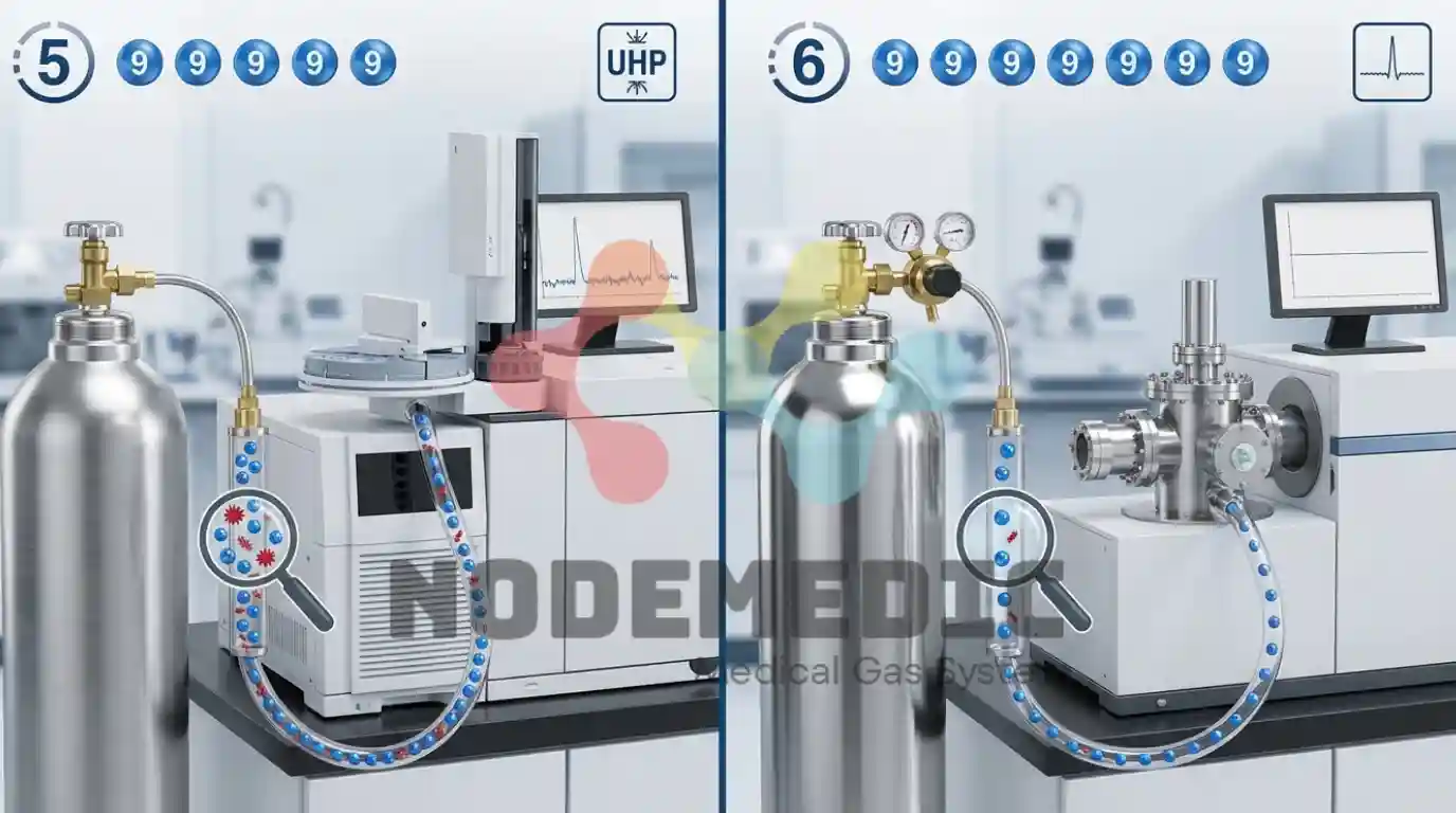 perbandingan tingkat kemurnian gas lab
