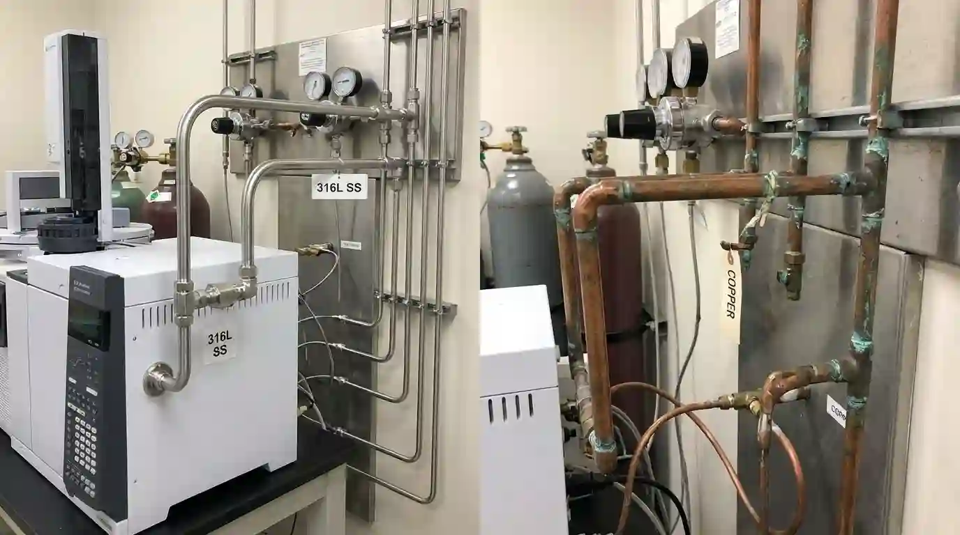 Perbandingan tubin gas laboratorium