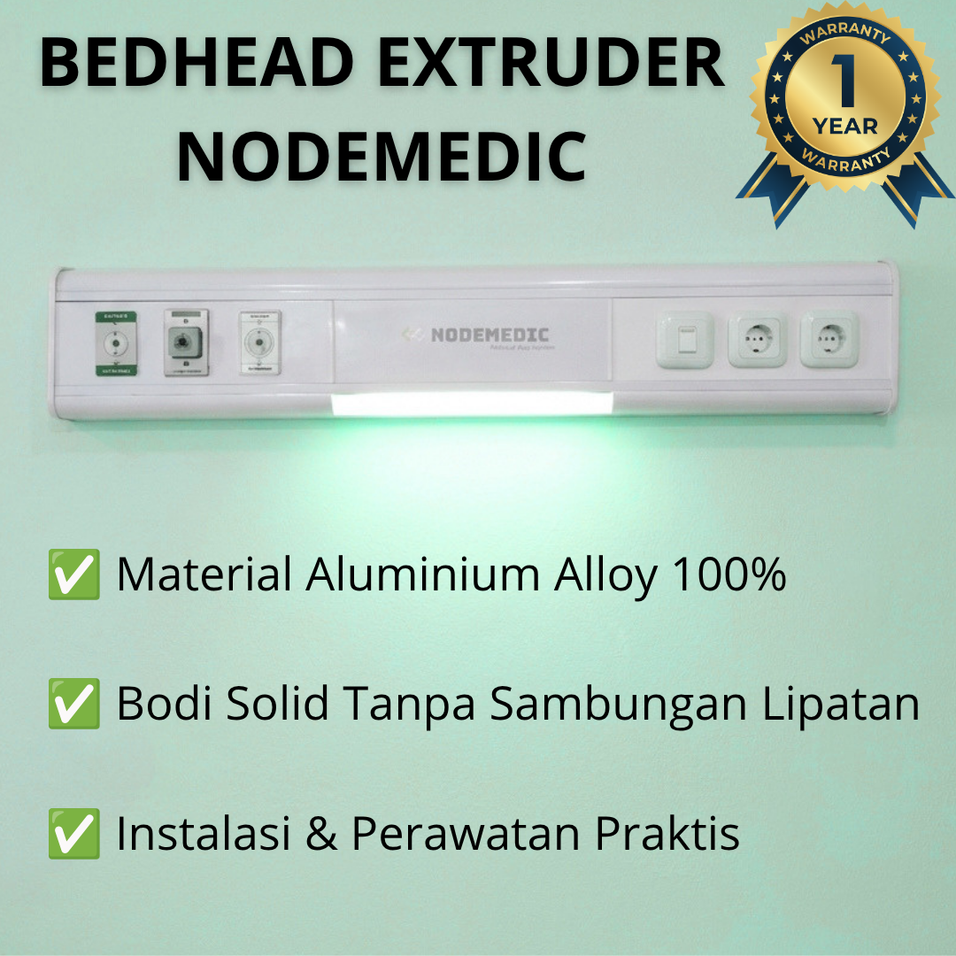 Bedhead Panel Rumah Sakit — Bed Head Unit Ruangan Pasien (Aluminium Extruder)