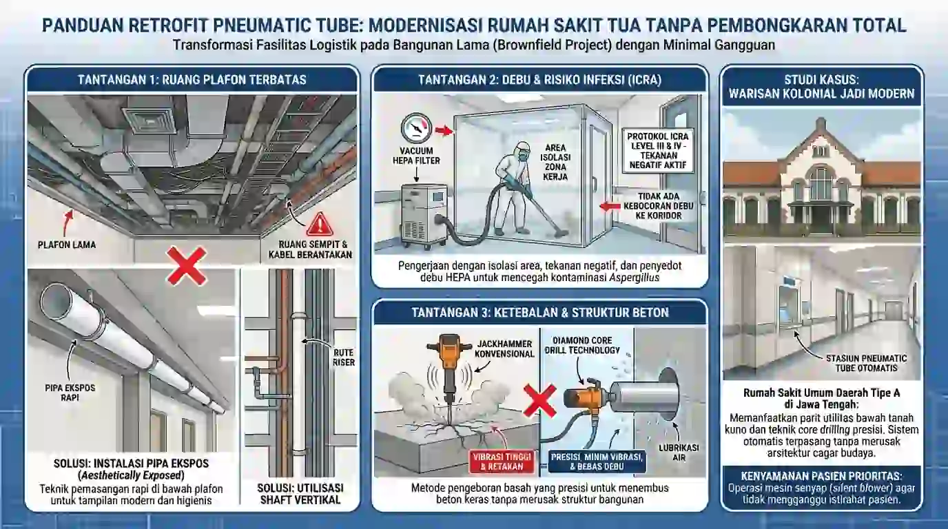 visualisasi retrofit pada bangunan rumah sakit lama