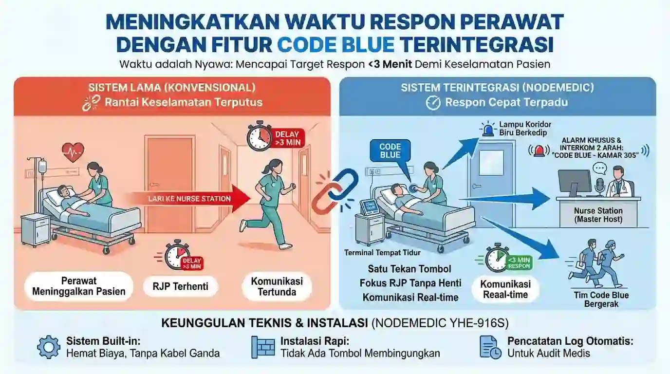 visualisasi meningkatkan waktu respon dengan fitur code blue